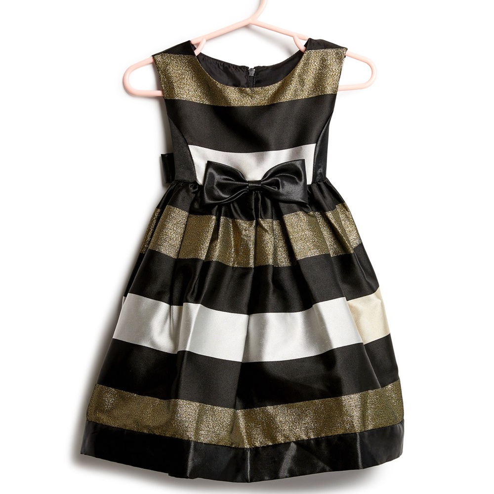 Metallic striped dress